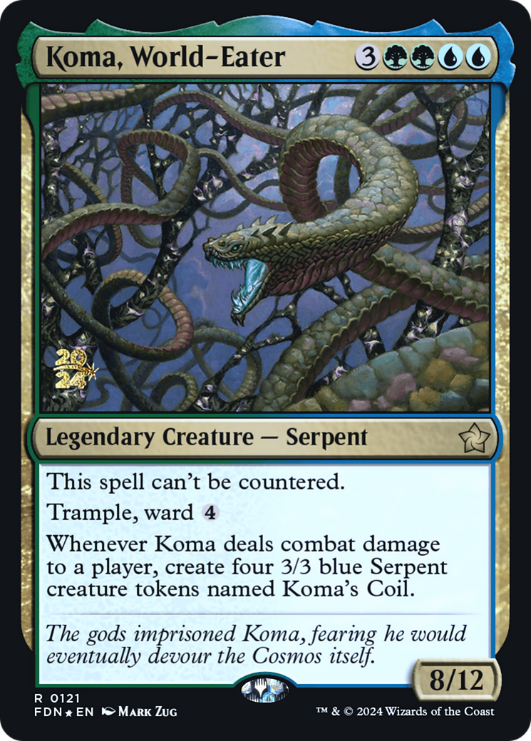 Koma, World-Eater (PRE-121) [Foundations Promos] Foil