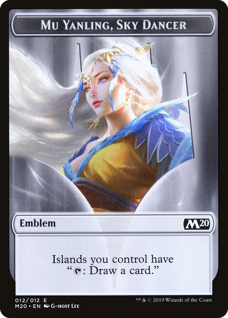 Emblem - Mu Yanling, Sky Dancer (M20-012) [Core Set 2020 Tokens]