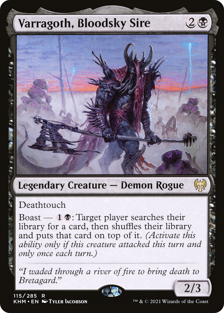 Varragoth, Bloodsky Sire (PPKHM-115) [Promo Pack: Kaldheim Promos] Foil