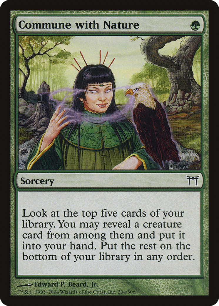 Commune with Nature (CHK-204) [Champions of Kamigawa] Foil