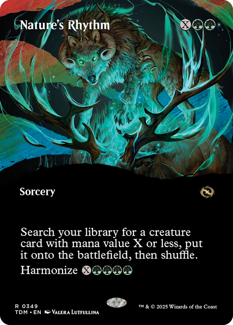 Nature's Rhythm (Borderless) (TDM-349) (Showcase) [Tarkir: Dragonstorm] Foil