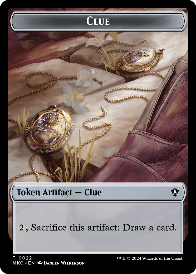 Clue (TMKC-022) [Murders at Karlov Manor Commander Tokens]