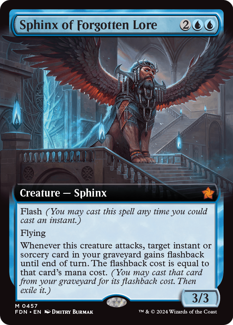 Sphinx of Forgotten Lore (Extended Art) (FDN-457) [Foundations] Foil