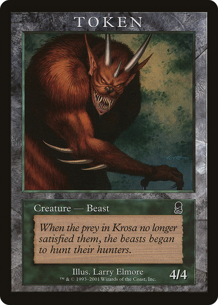 Beast Token (ODY) [Magic Player Rewards 2001]