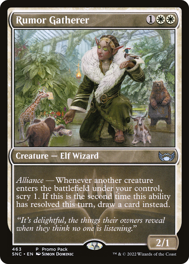 Rumor Gatherer (PPSNC-463) [Promo Pack: Streets of New Capenna] Foil