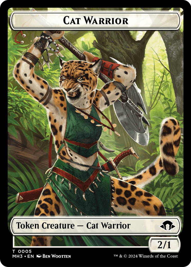 Cat Warrior (TMH3-005) [Modern Horizons 3 Tokens] Foil