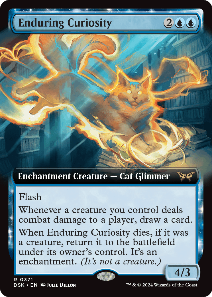 Enduring Curiosity (Extended Art) (DSK-371) [Duskmourn: House of Horror] Foil