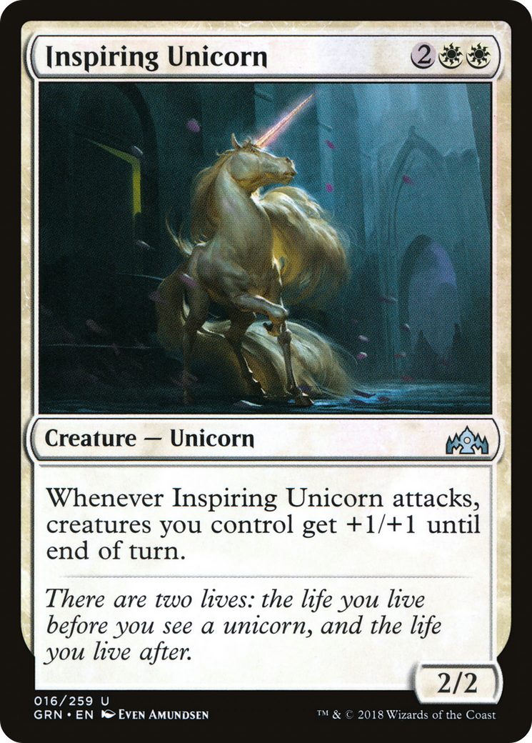 Inspiring Unicorn (GRN-016) [Guilds of Ravnica] Foil