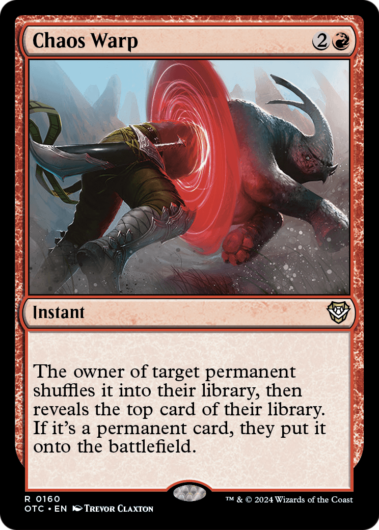Chaos Warp (OTC-160) [Outlaws of Thunder Junction Commander]
