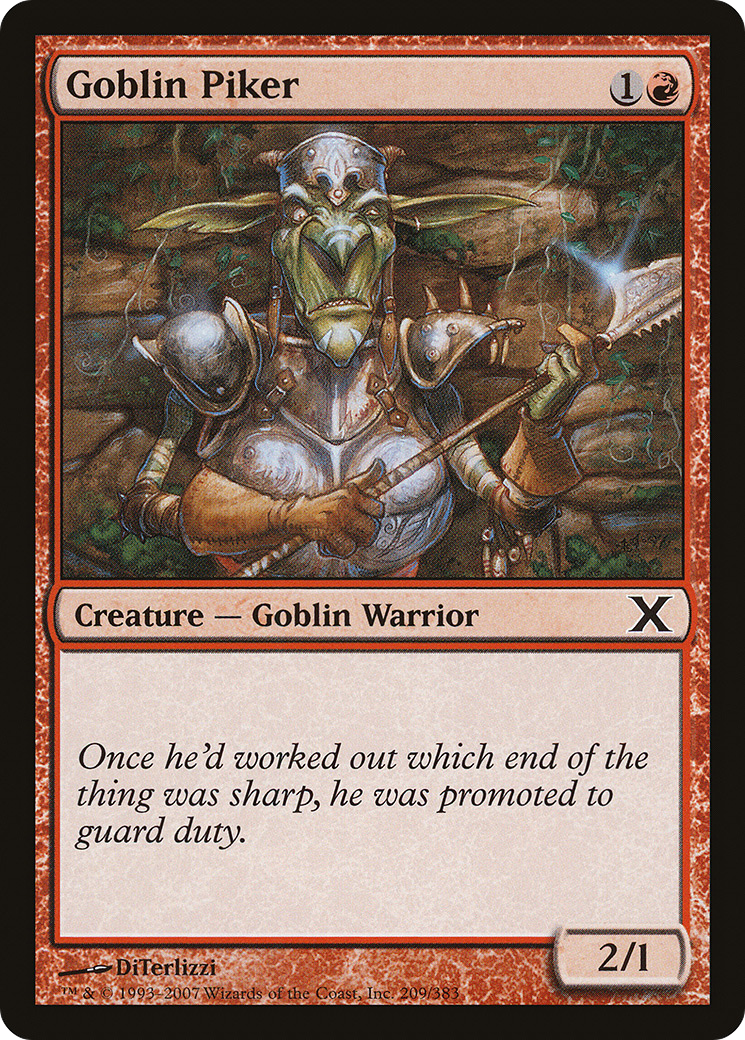 Goblin Piker (10E-209) [Tenth Edition] Foil