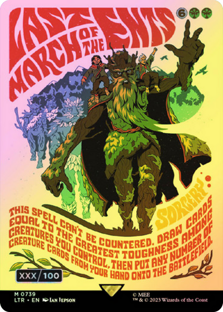 Last March of the Ents (Borderless Poster) (Serial Numbered) (LTR-739) [The Lord of the Rings: Tales of Middle-earth] Foil