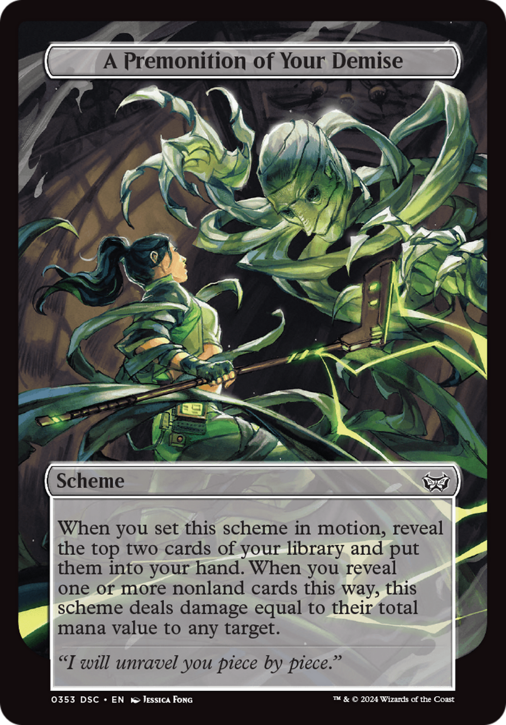 A Premonition of Your Demise (Full Art) (A:DSC-353) [Duskmourn: House of Horror Commander]