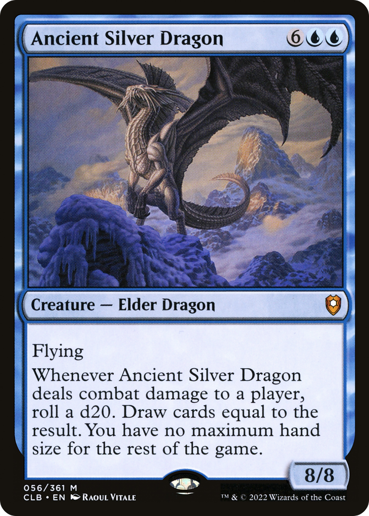 Ancient Silver Dragon (CLB-056) [Commander Legends: Battle for Baldur's Gate]