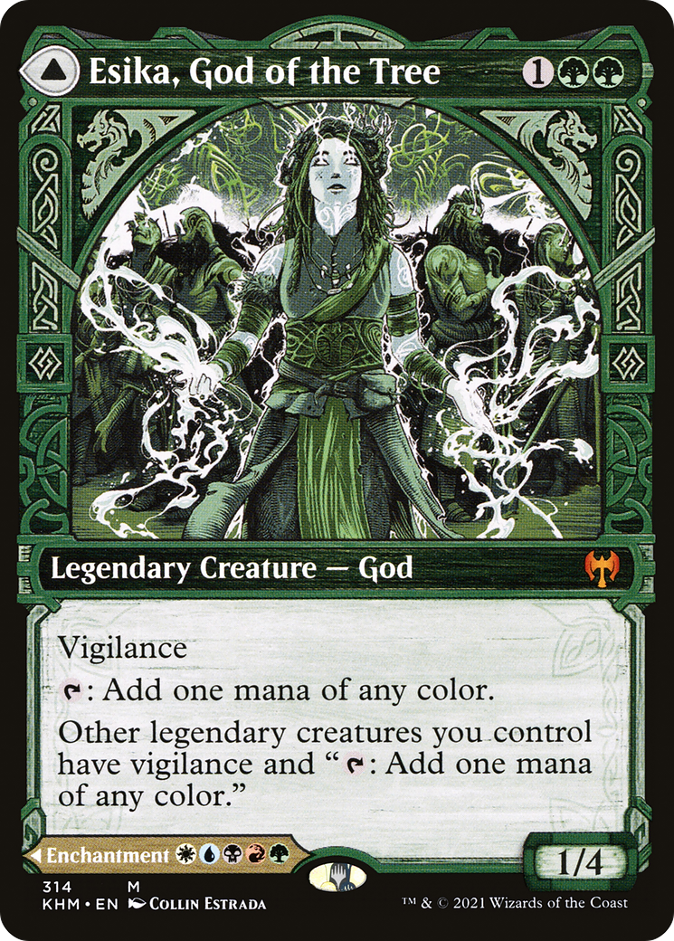 Esika, God of the Tree (Showcase) (KHM-314) [Kaldheim] Foil