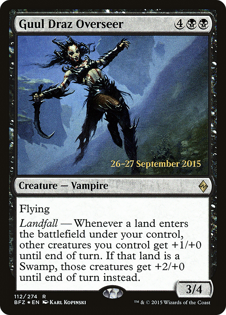 Guul Draz Overseer (PRE-112S) [Battle for Zendikar Promos] Foil