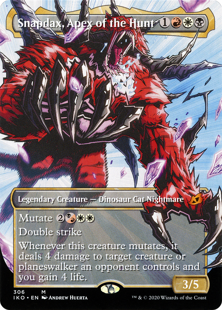 Snapdax, Apex of the Hunt (Showcase) (IKO-306) (Borderless) [Ikoria: Lair of Behemoths] Foil