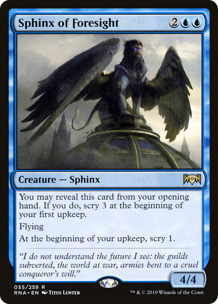 Sphinx of Foresight (RNA-055) [Ravnica Allegiance] Foil