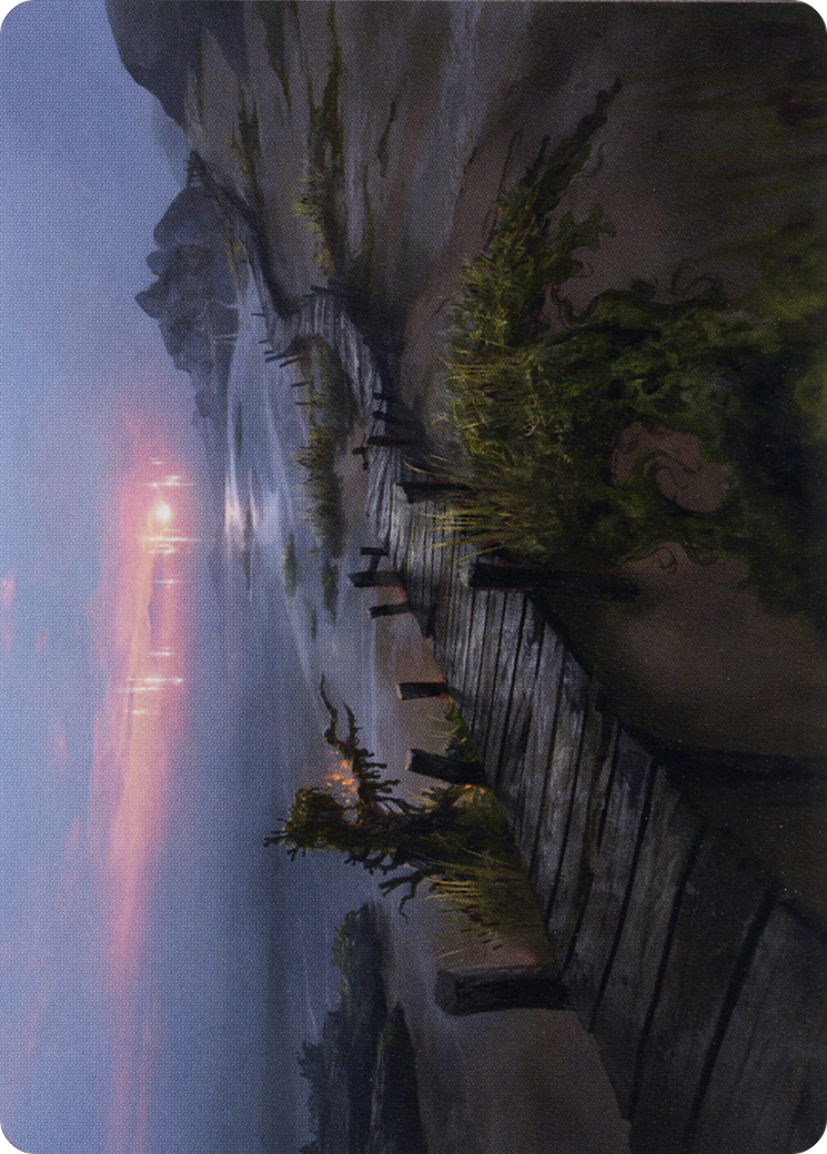 Deserted Beach // Deserted Beach (AMID-071) (Borderless) [Midnight Hunt Art Series] Foil