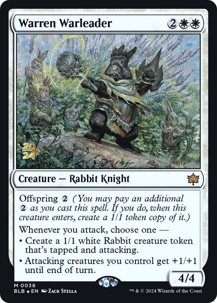 Warren Warleader (PRE-038) [Bloomburrow Promos] Foil