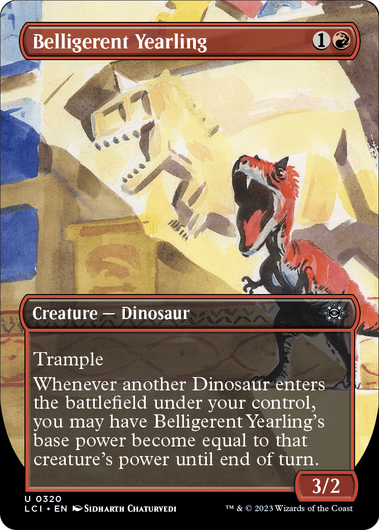 Belligerent Yearling (Borderless) (LCI-320) [The Lost Caverns of Ixalan]