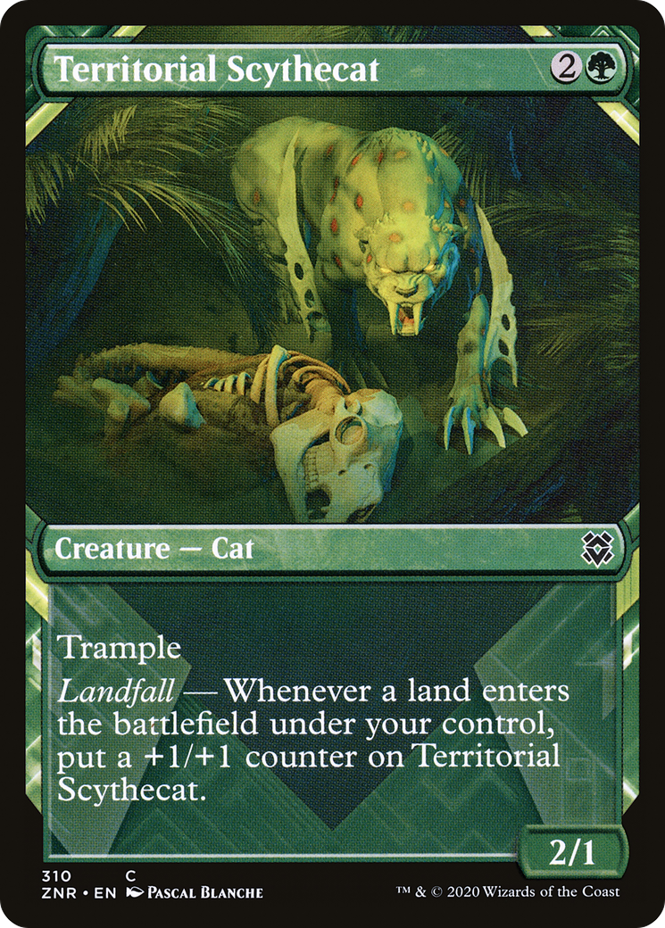 Territorial Scythecat (Showcase) (ZNR-310) [Zendikar Rising] Foil