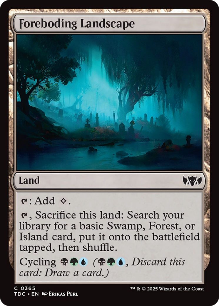 Foreboding Landscape (TDC-365) [Commander: Tarkir: Dragonstorm]