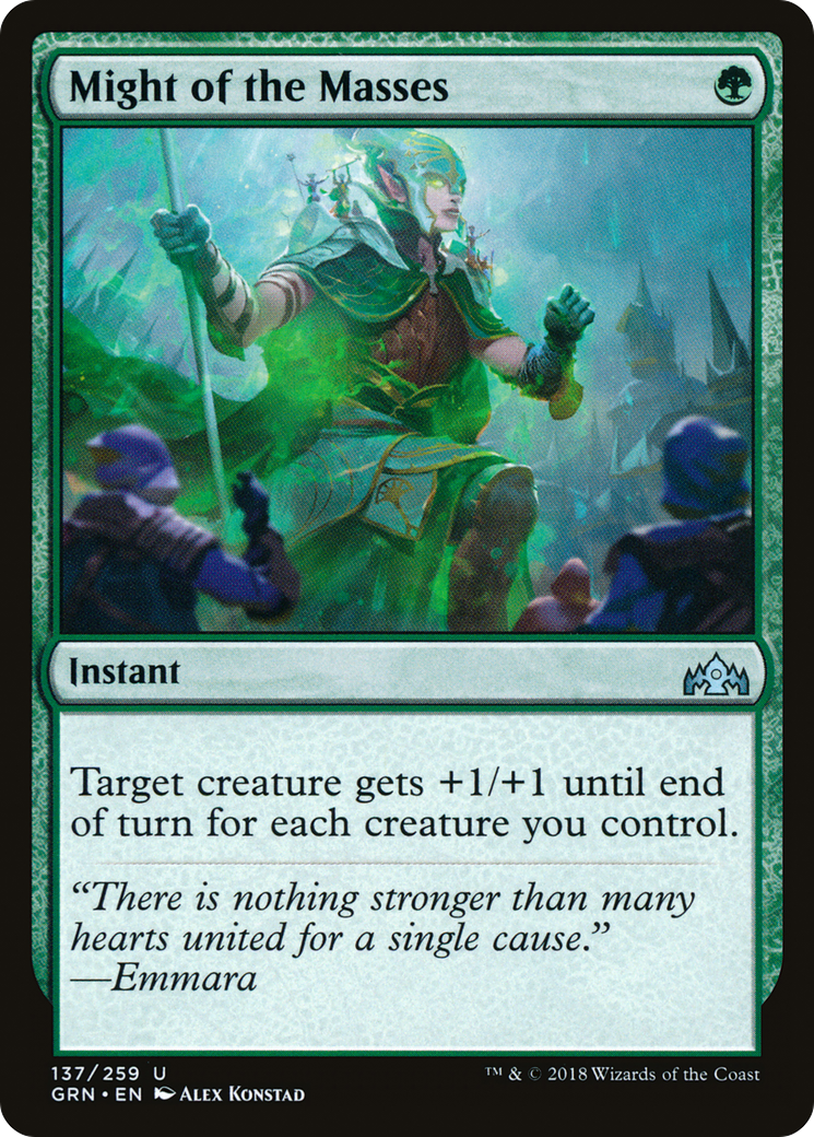 Might of the Masses (GRN-137) [Guilds of Ravnica] Foil