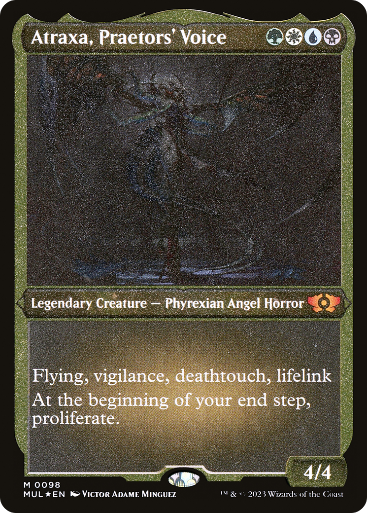 Atraxa, Praetors' Voice (Foil Etched) (MUL-098) [Multiverse Legends] Foil