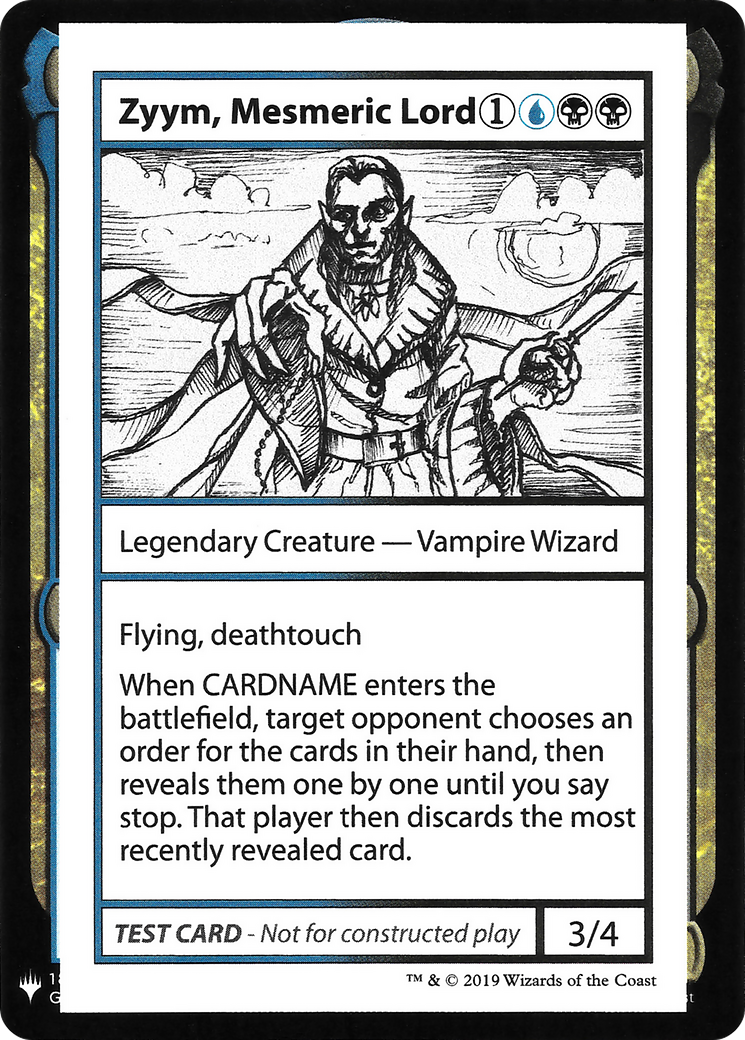 Zyym, Mesmeric Lord [Mystery Booster Playtest Cards 2019]
