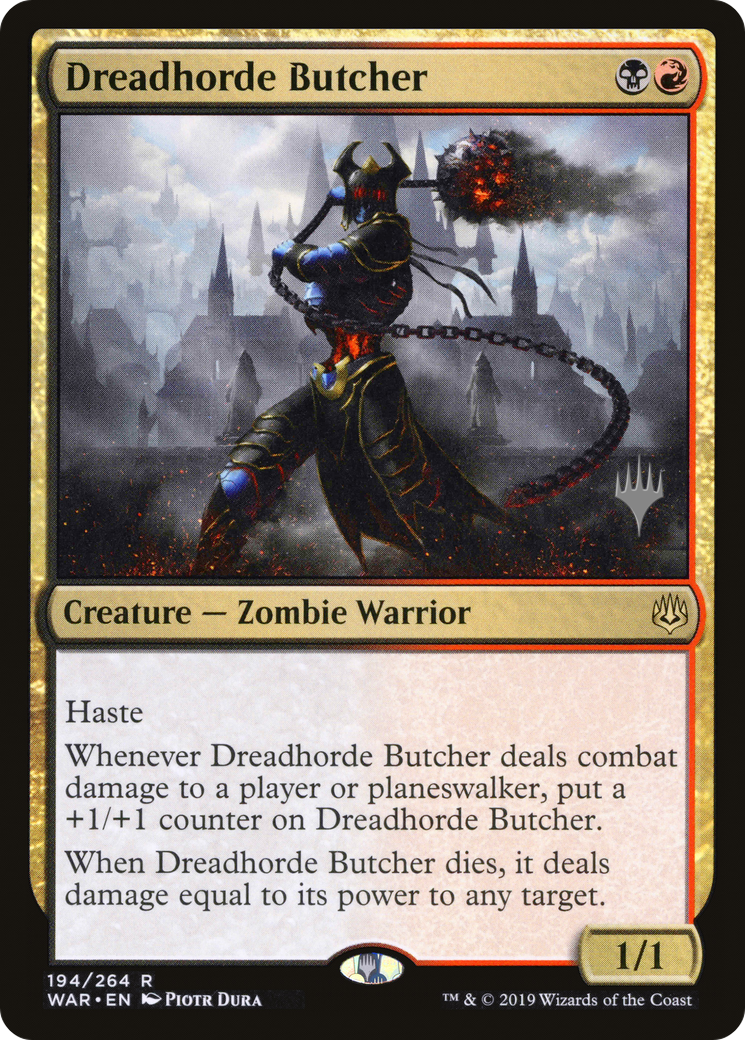 Dreadhorde Butcher (PPELD-194) [Promo Pack: War of the Spark Promos]
