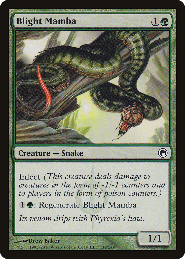 Blight Mamba (SOM-112) [Scars of Mirrodin] Foil