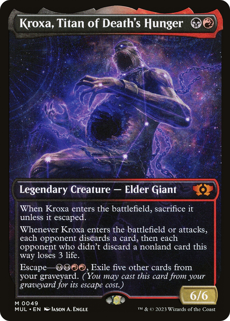 Kroxa, Titan of Death's Hunger (MUL-049) (Showcase) [Multiverse Legends] Foil