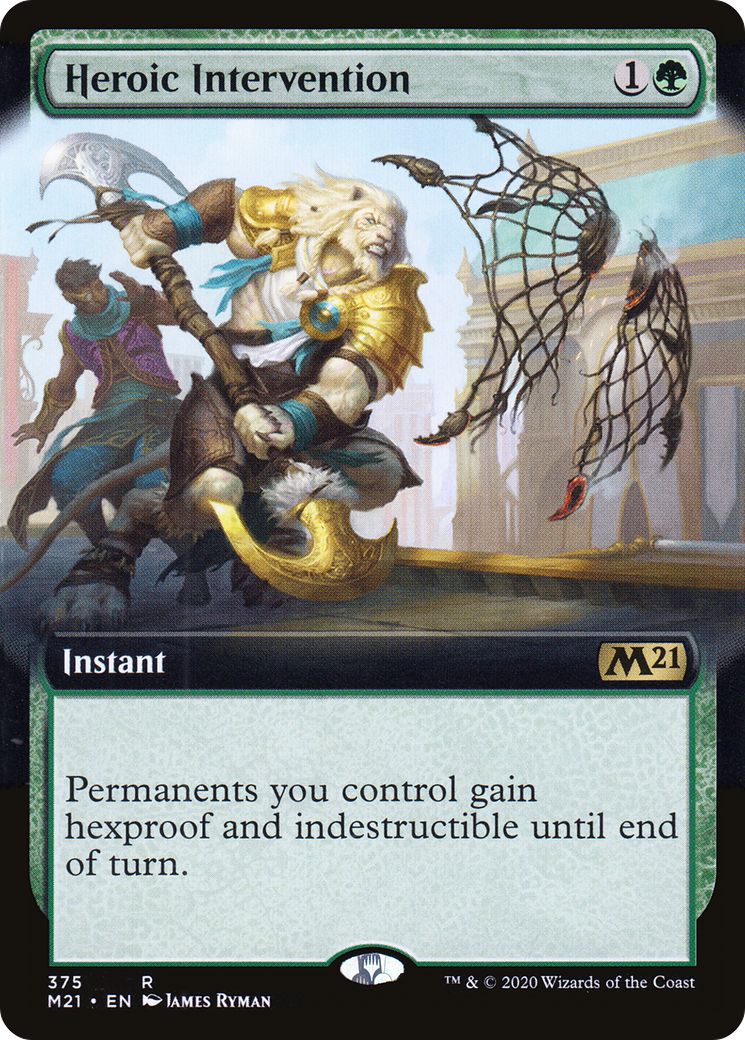 Heroic Intervention (Extended Art) (M21-375) [Core Set 2021] Foil