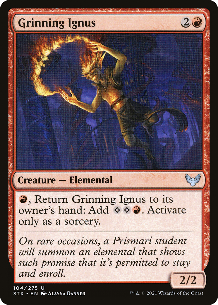 Grinning Ignus (STX-104) [Strixhaven: School of Mages]