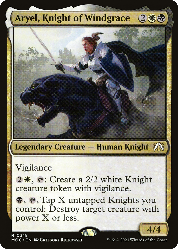 Aryel, Knight of Windgrace (MOC-318) [March of the Machine Commander]