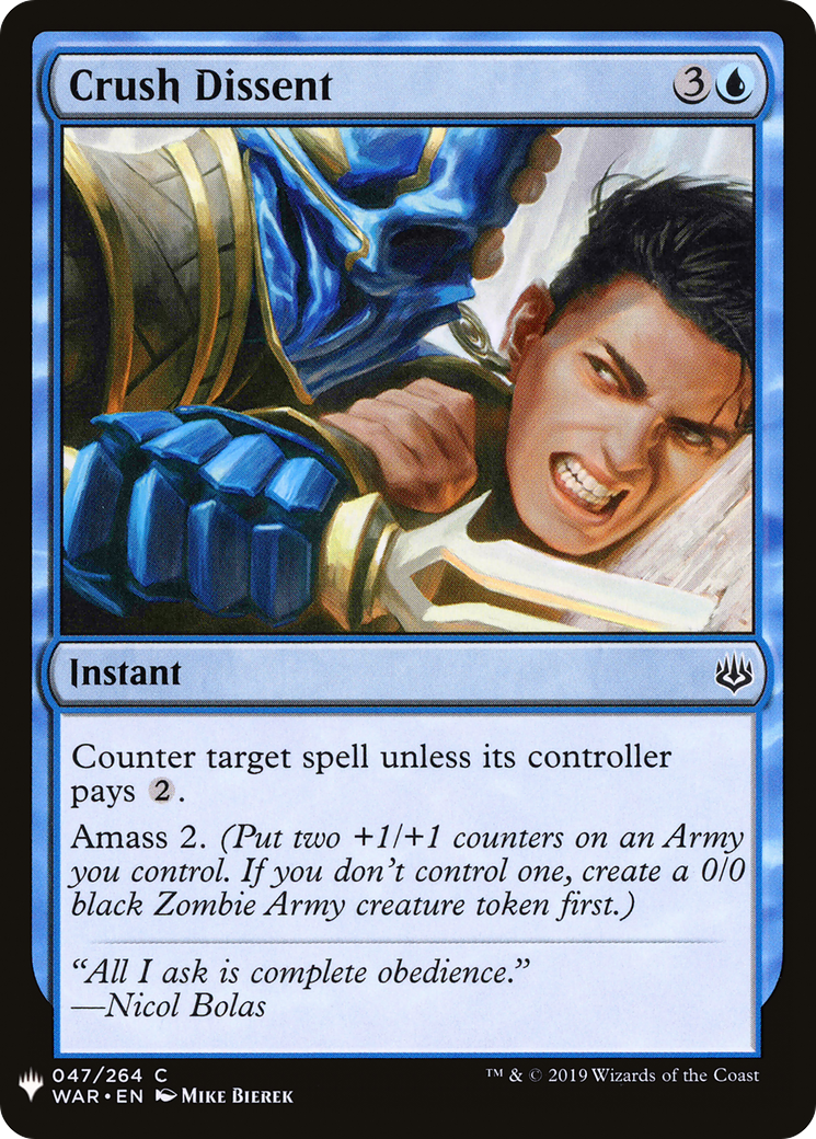 Crush Dissent (LIST-WAR-47) [The List]