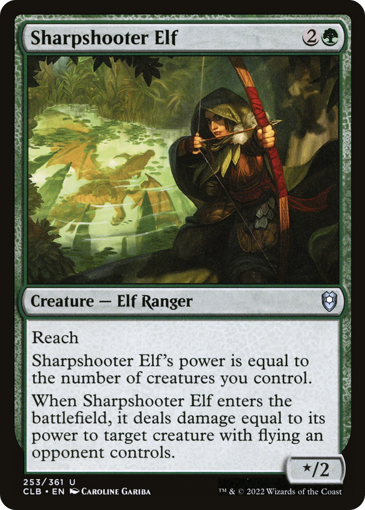 Sharpshooter Elf (CLB-253) [Commander Legends: Battle for Baldur's Gate] Foil