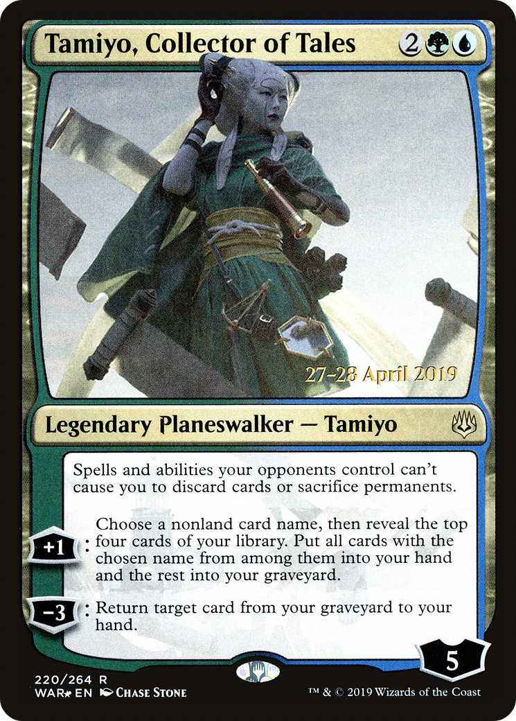 Tamiyo, Collector of Tales (PRE-220S) [War of the Spark Promos] Foil