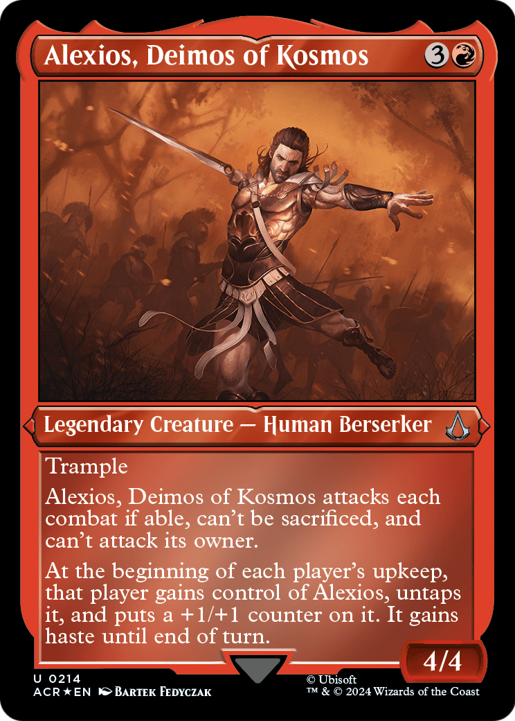 Alexios, Deimos of Kosmos (Foil Etched) (ACR-214) [Assassin's Creed] Foil