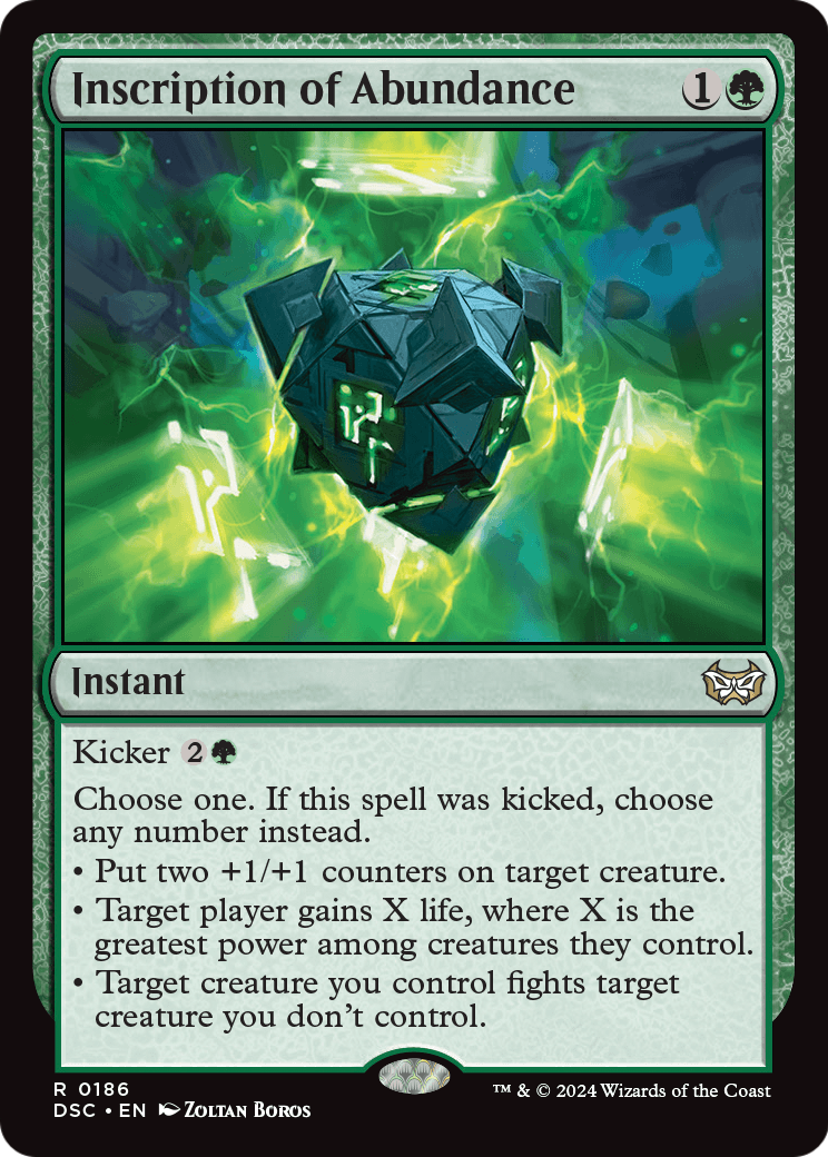 Inscription of Abundance (DSC-186) [Duskmourn: House of Horror Commander]