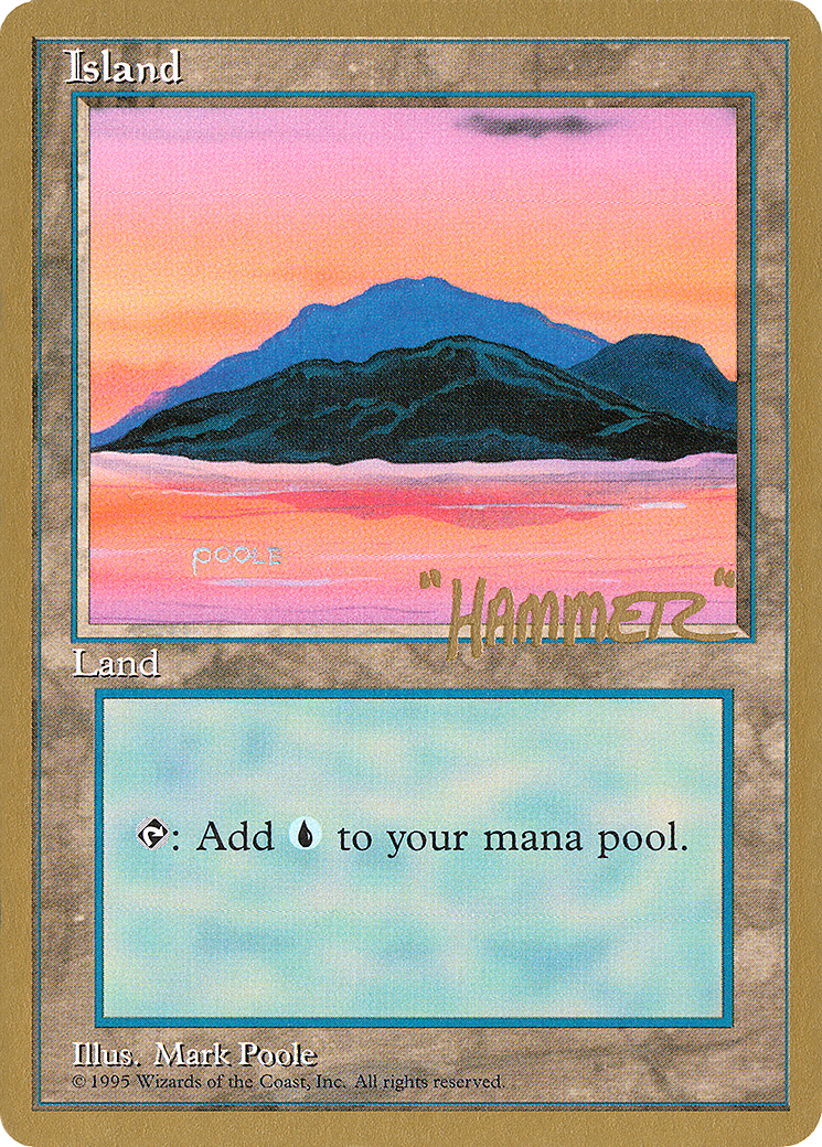 Island (C) - 1996 Shawn "Hammer" Regnier (4ED) [Pro Tour Collector Set]