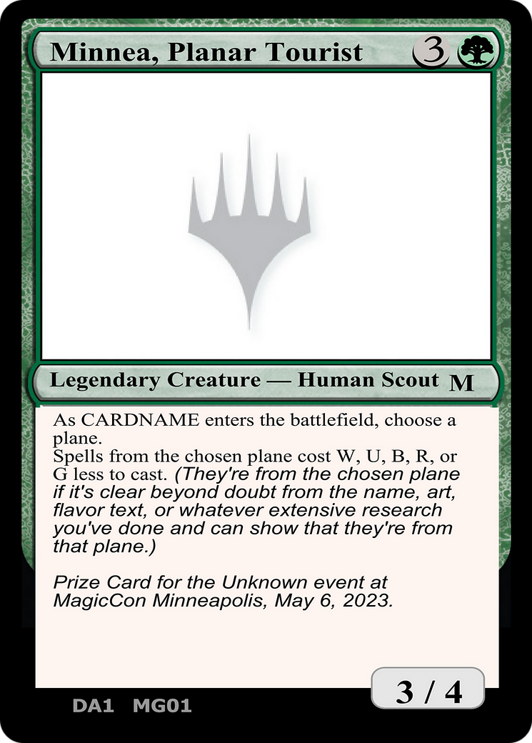 Minnea, Planar Tourist [Unknown Event]