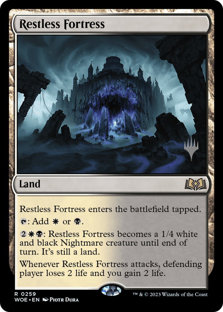 Restless Fortress (PPWOE-259) [Promo Pack: Wilds of Eldraine Promos]