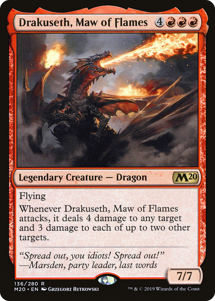 Drakuseth, Maw of Flames (M20-136) [Core Set 2020] Foil