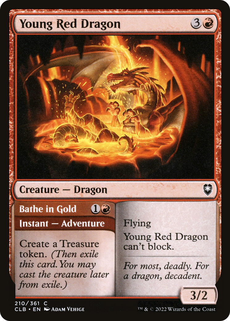 Young Red Dragon (CLB-210) [Commander Legends: Battle for Baldur's Gate] Foil