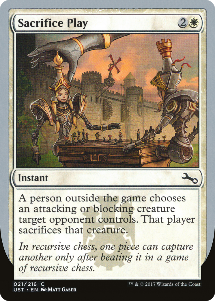 Sacrifice Play (UST-021) [Unstable] Foil