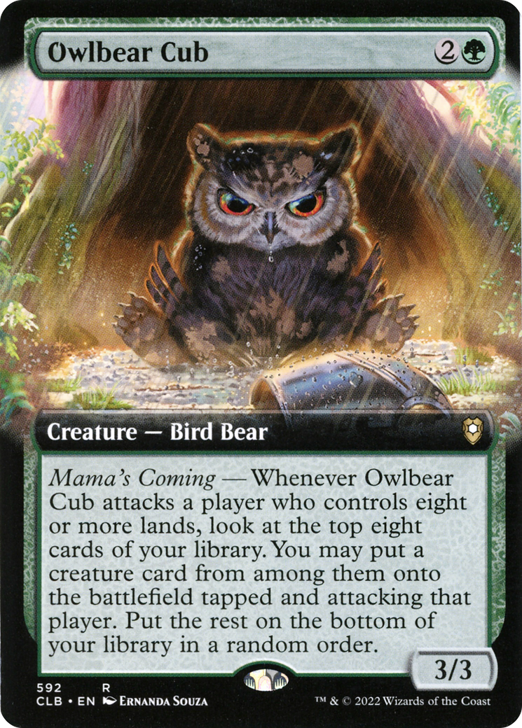 Owlbear Cub (Extended Art) (CLB-592) [Commander Legends: Battle for Baldur's Gate] Foil