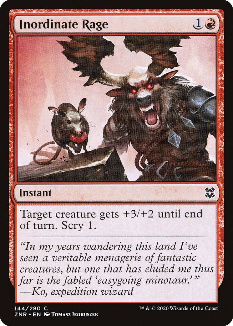 Inordinate Rage (ZNR-144) [Zendikar Rising]