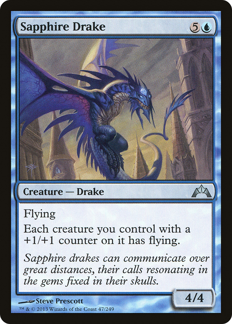 Sapphire Drake (GTC-047) [Gatecrash] Foil