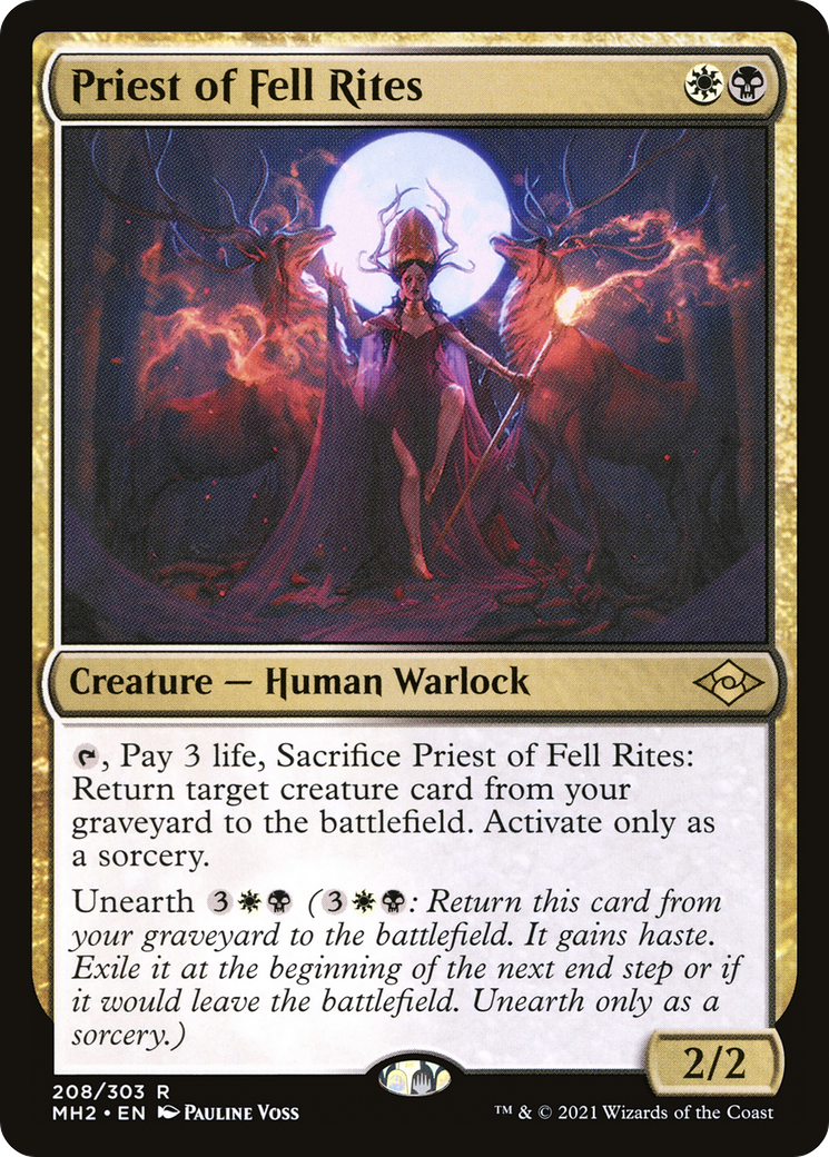 Priest of Fell Rites (MH2-208) [Modern Horizons 2] Foil